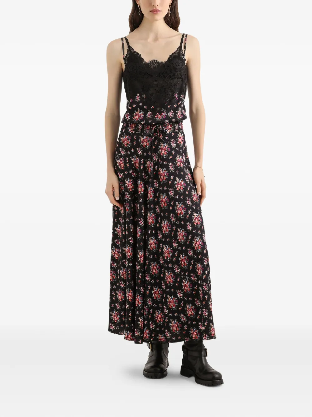 Dolce & Gabbana Tanktop met bloemenkant Zwart