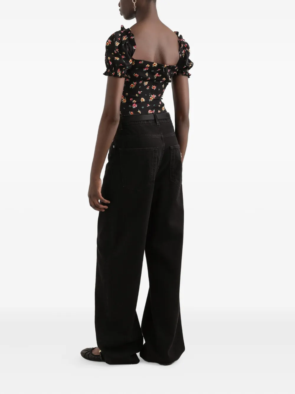 Dolce & Gabbana Blouse met bloemenprint Zwart