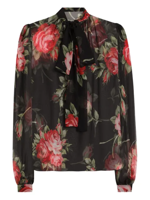 Dolce & Gabbana blusa con estampado floral