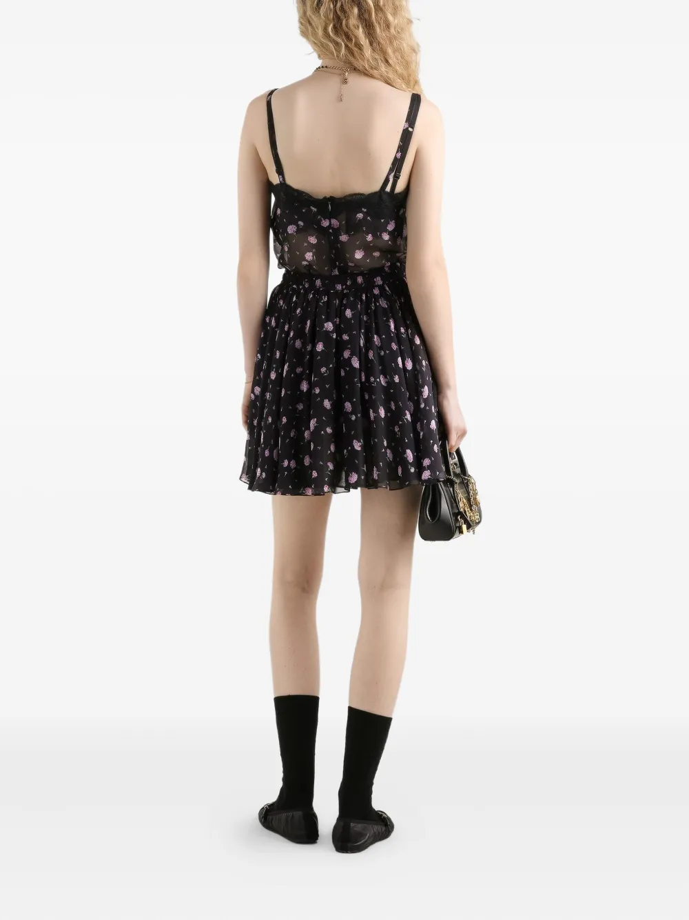 Dolce & Gabbana Tanktop met bloemenkant Zwart