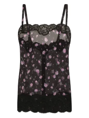 DOLCE & GABBANA レースキャミソール EU-M Dolce & Gabbana レース キャミソール | ブラック | FARFETCH JP