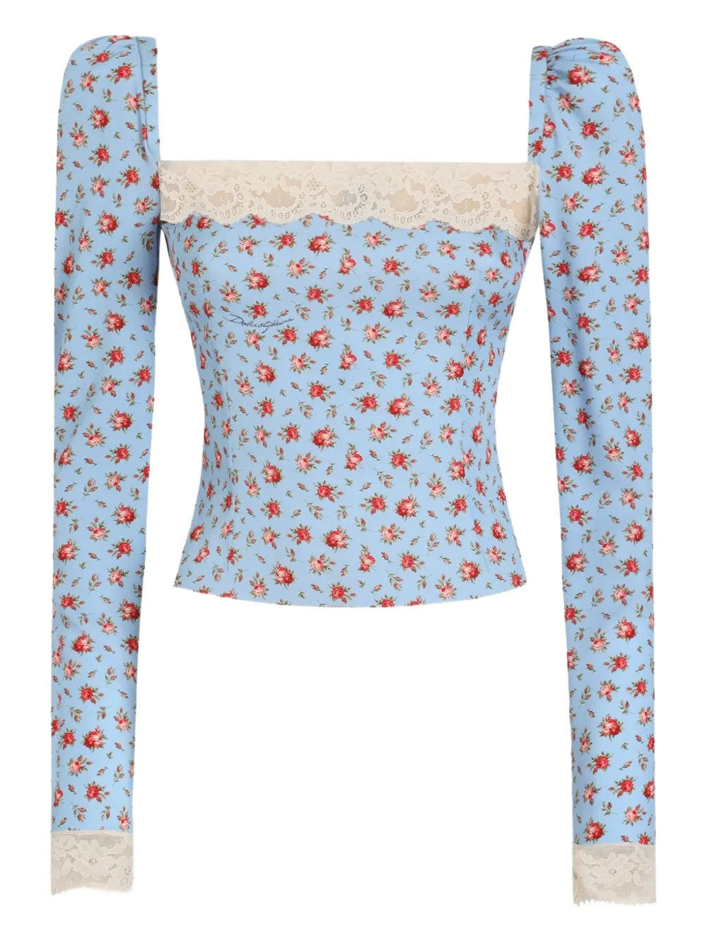 Dolce & Gabbana Top a fiori - Blu