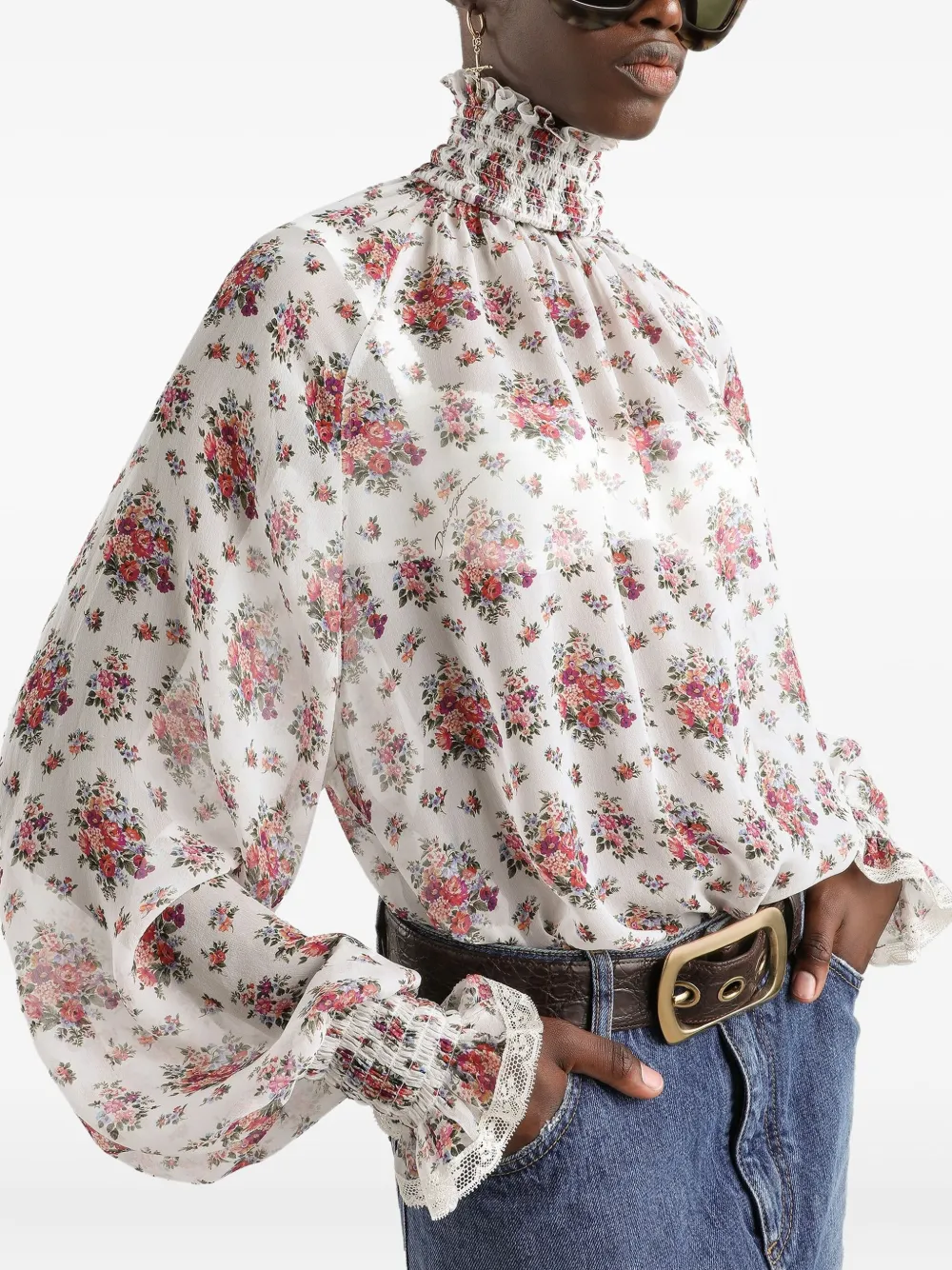 Dolce & Gabbana Shirt met bloemenprint Wit