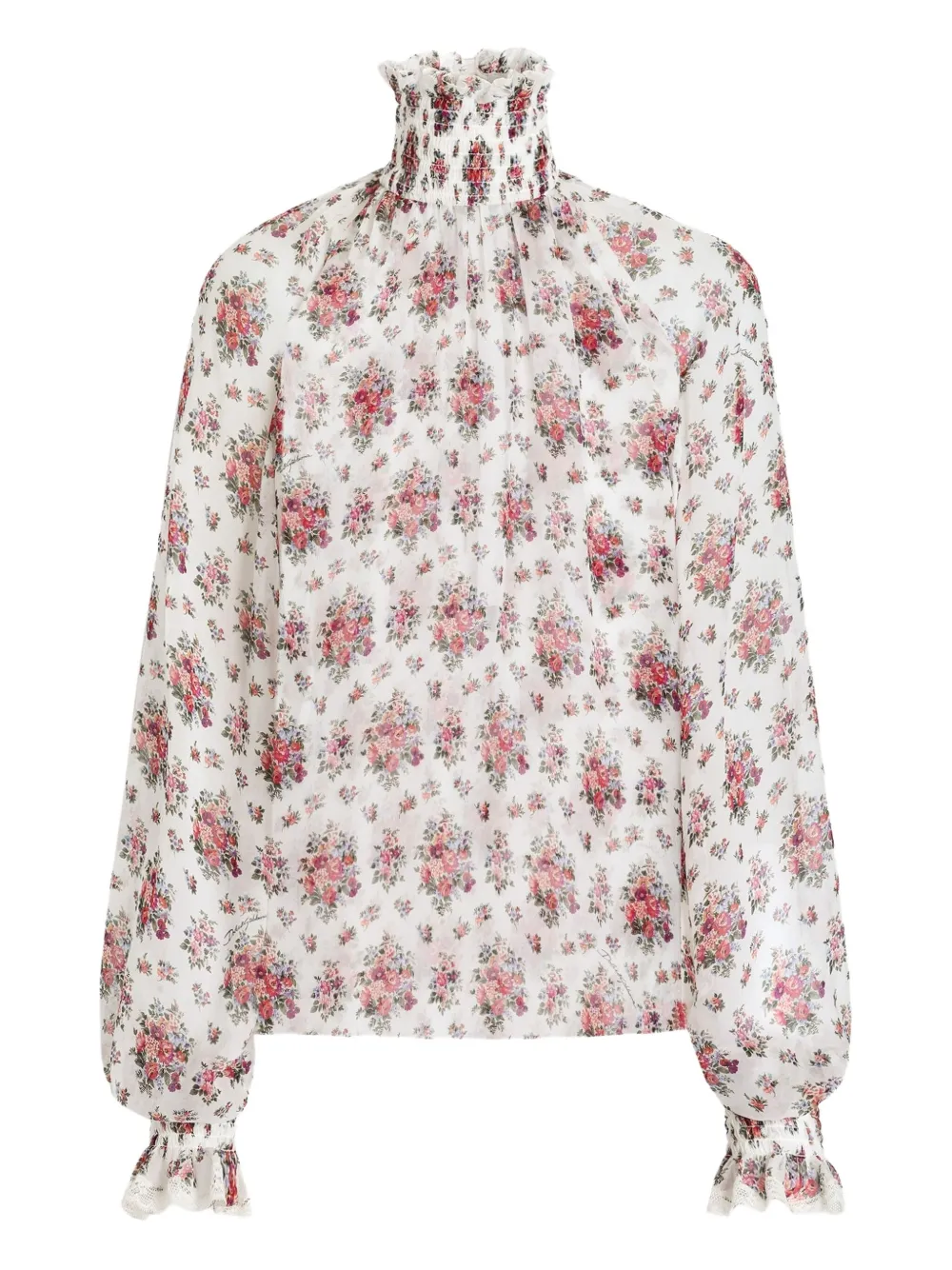 Dolce & Gabbana Blusa a fiori - Bianco