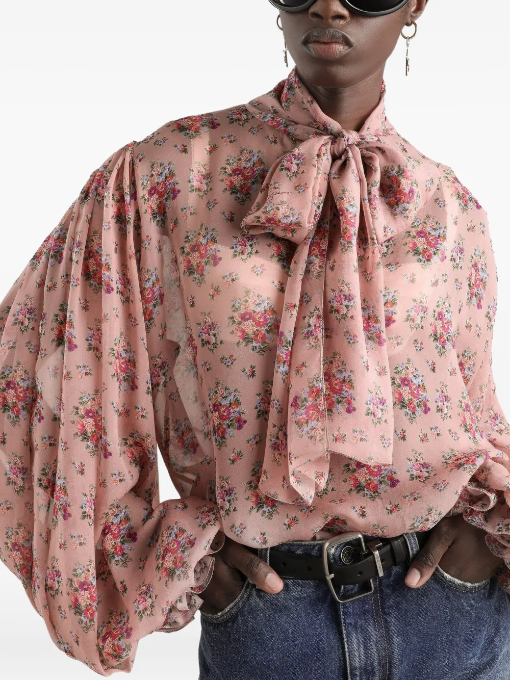 Dolce & Gabbana Blouse met bloemenprint Roze
