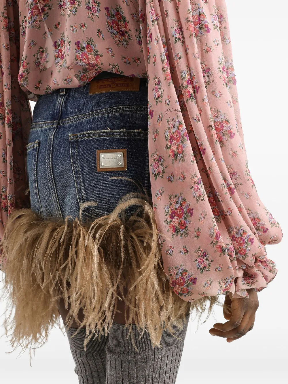 Dolce & Gabbana Blouse met bloemenprint Roze