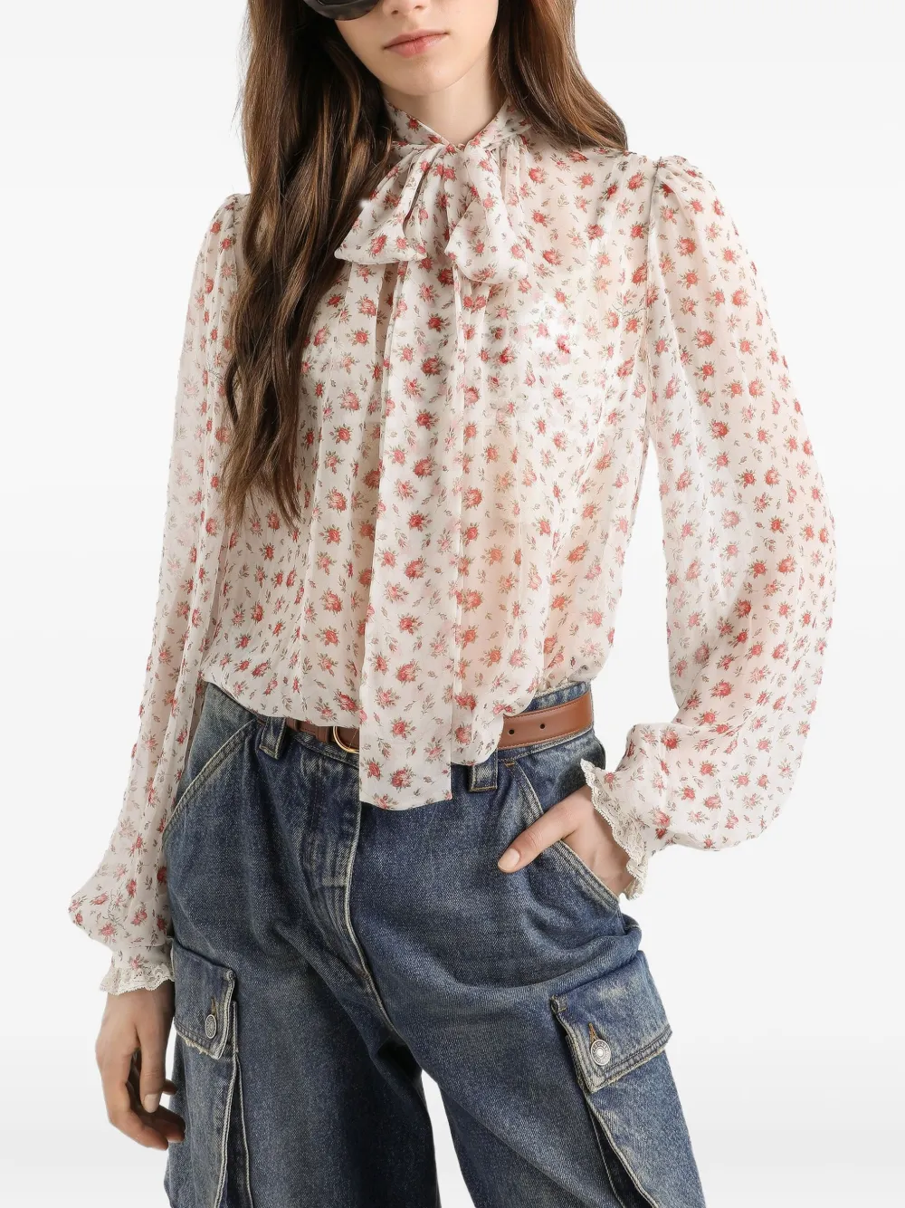 Dolce & Gabbana Shirt met bloemenprint Wit