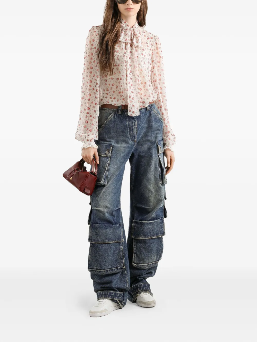 Dolce & Gabbana Shirt met bloemenprint - Wit