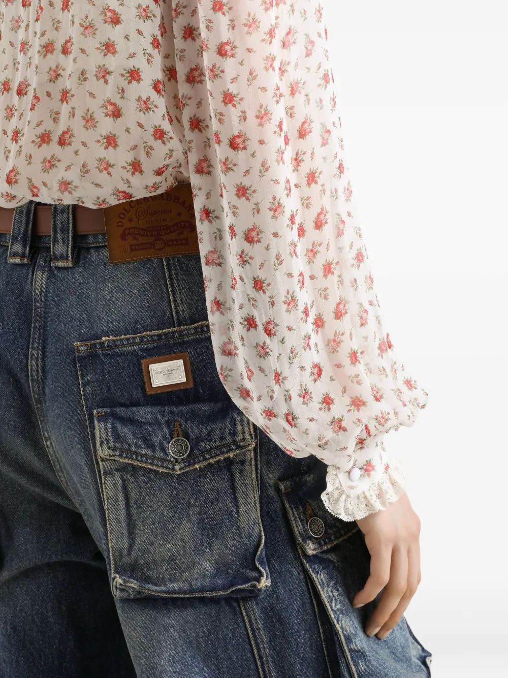 Dolce & Gabbana Shirt met bloemenprint Wit
