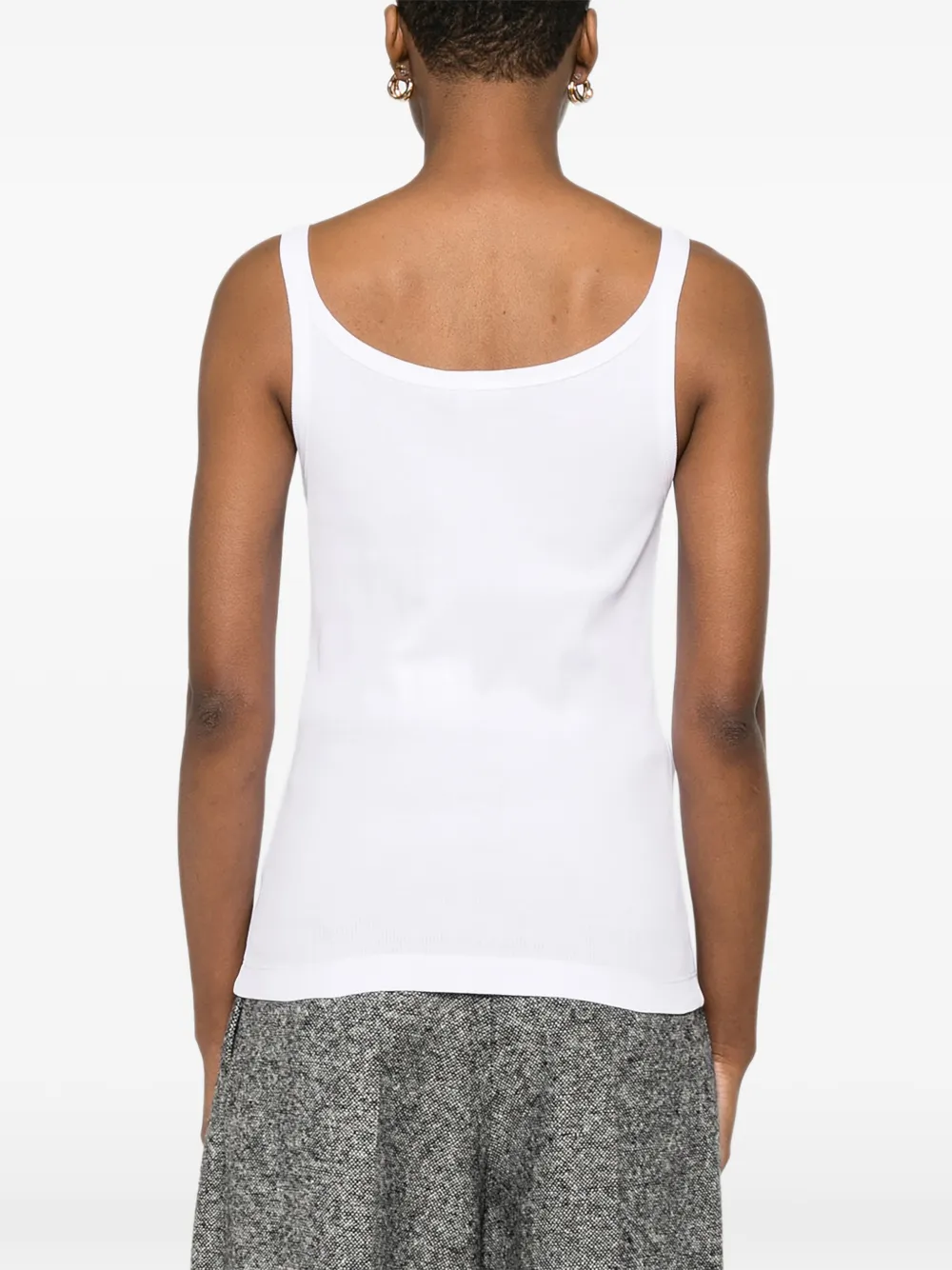 Dolce & Gabbana Geribbelde tanktop met borduurwerk Wit
