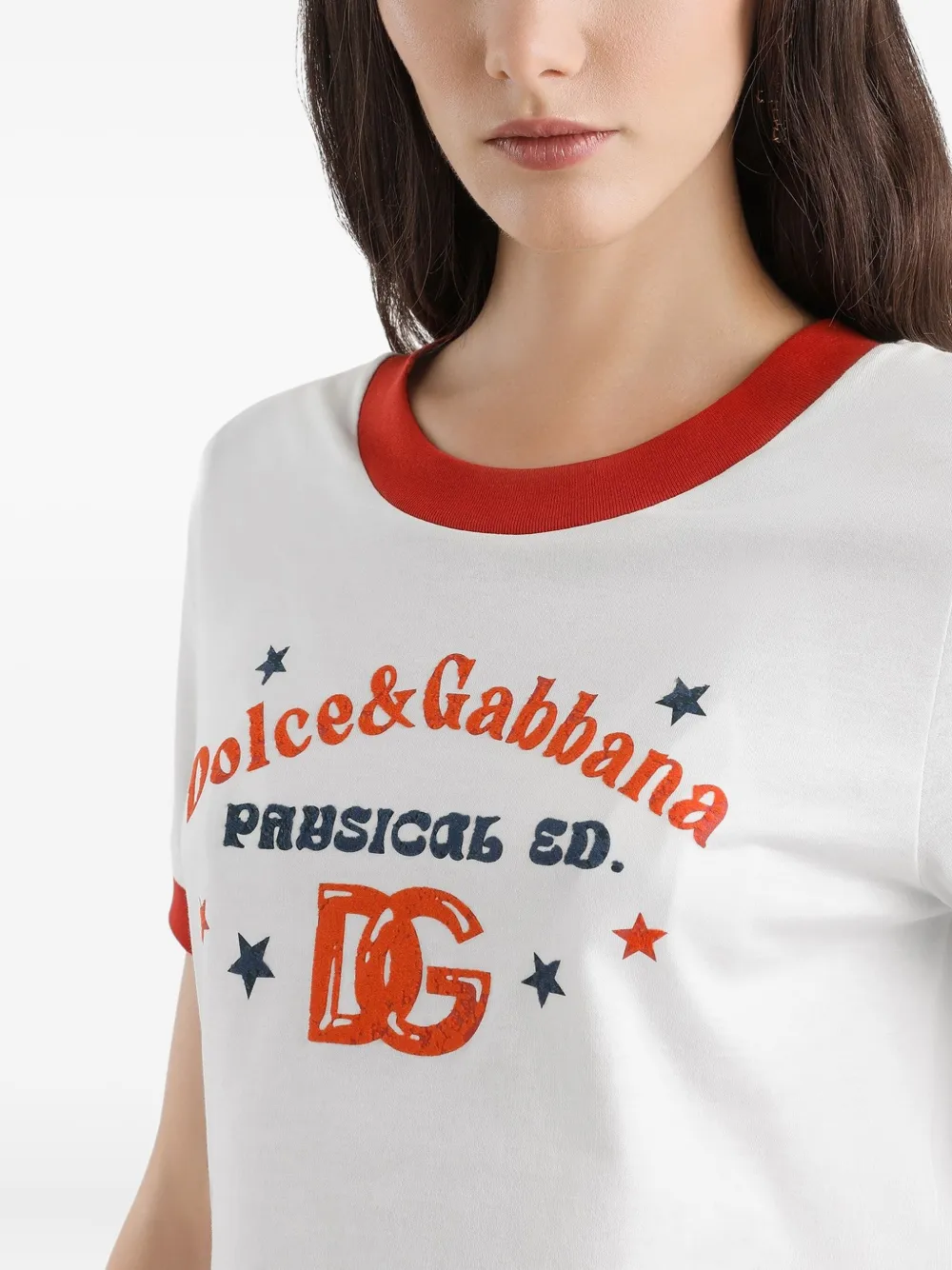 Dolce & Gabbana Katoenen T-shirt met logoprint Wit