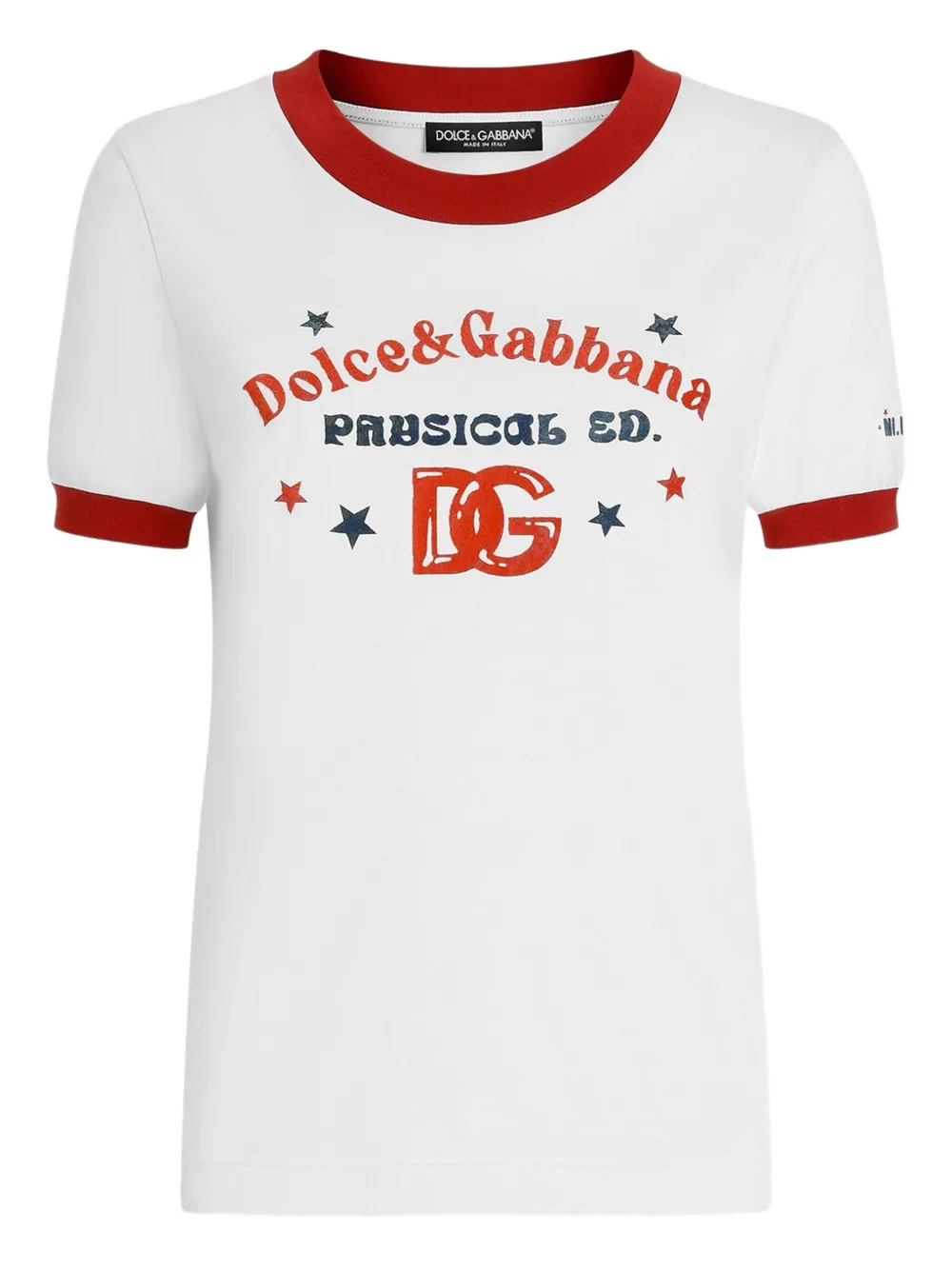 Dolce & Gabbana T-Shirt mit Logo-Print - Weiß