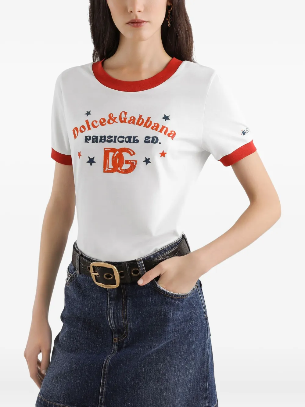 Dolce & Gabbana Katoenen T-shirt met logoprint Wit