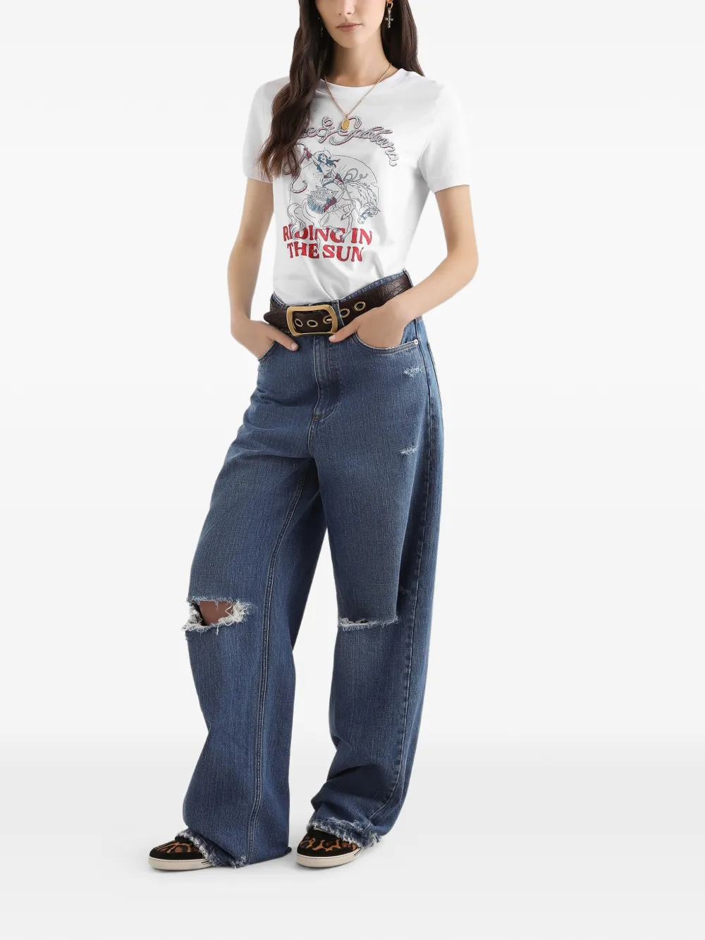 Dolce & Gabbana T-shirt met print Wit