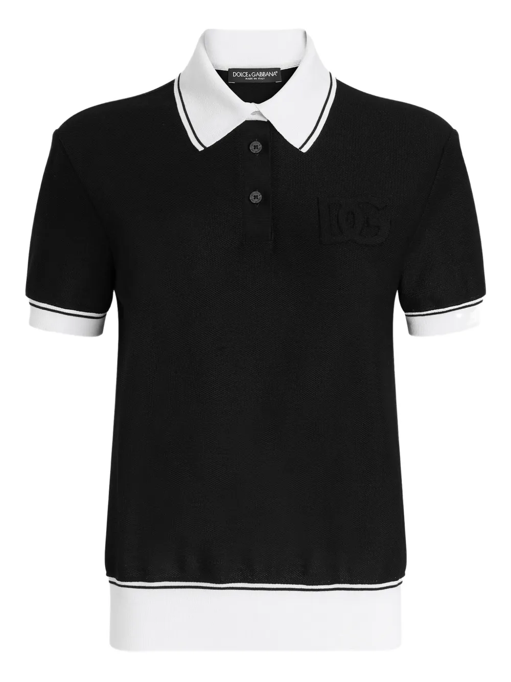 Dolce & Gabbana Polo con ricamo - Nero