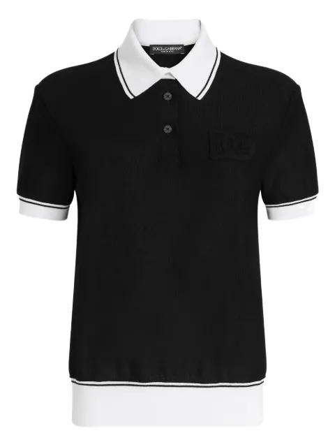 Dolce & Gabbana embrodiered-logo polo top