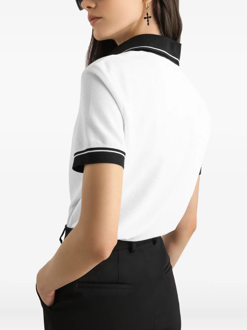 Dolce & Gabbana Poloshirt met geborduurd logo Wit