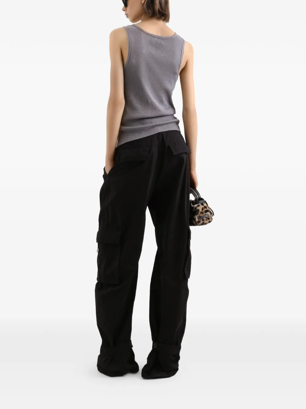 Dolce & Gabbana print-detail Crew Neck Tank Top | Grey | FARFETCH IN