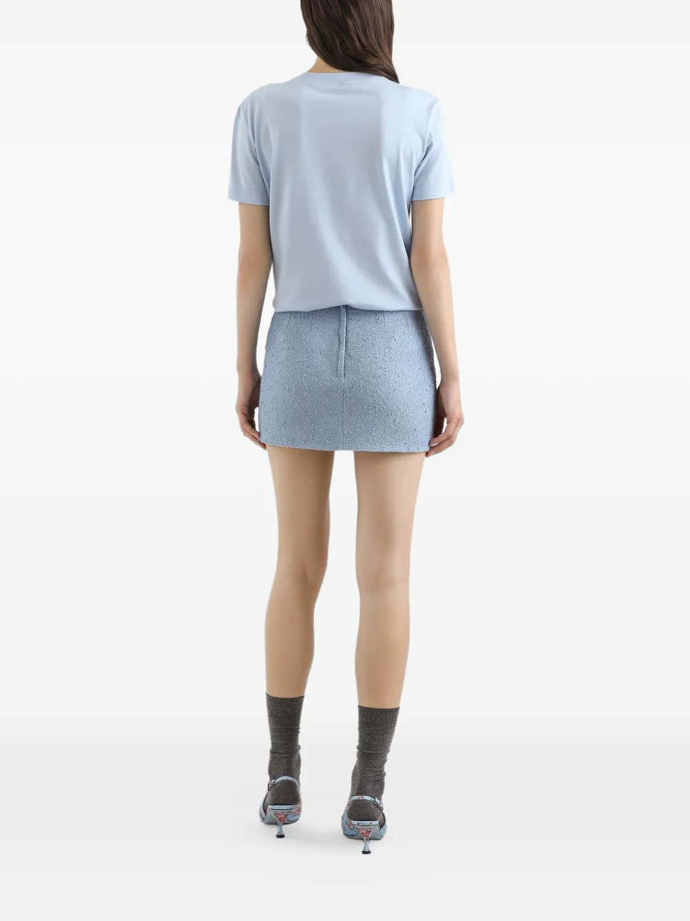 Dolce & Gabbana T-shirt met geborduurd logo Blauw