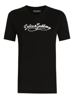 Dolce & Gabbana logo-print Cotton T-shirt | Black | FARFETCH CA