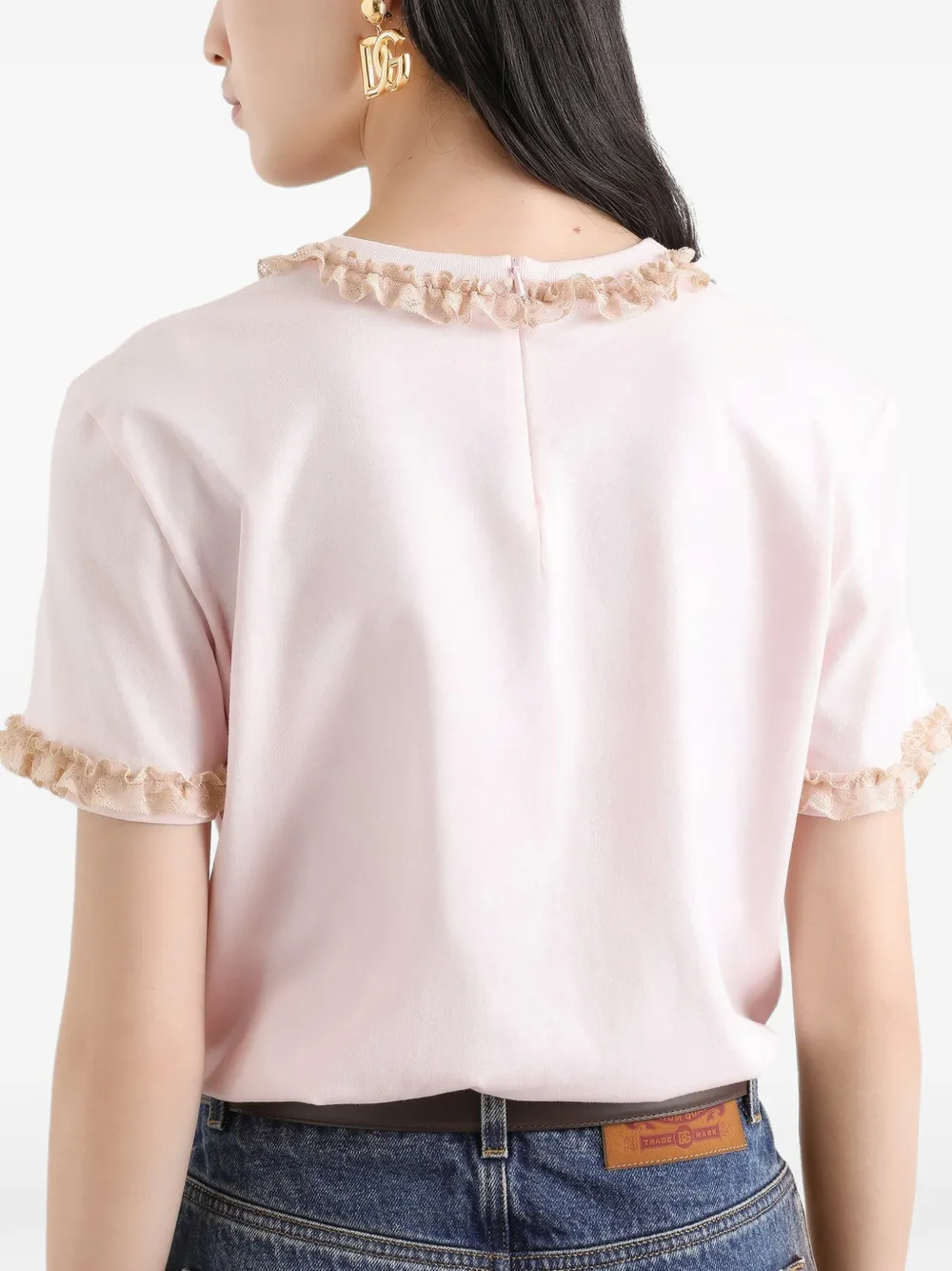 Dolce & Gabbana Blouse met geborduurd logo Roze