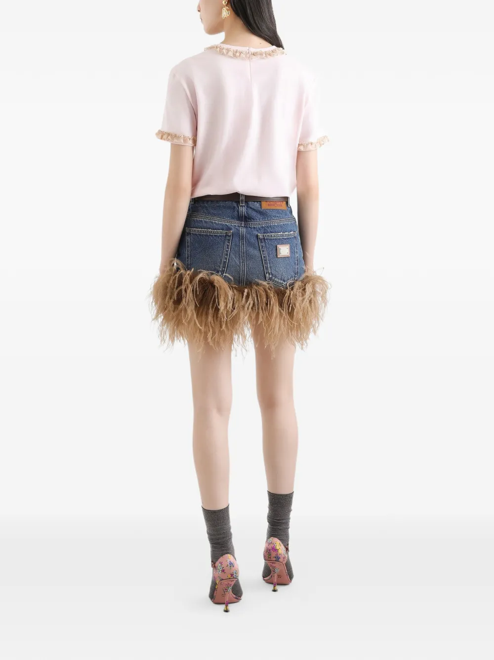 Dolce & Gabbana Blouse met geborduurd logo Roze