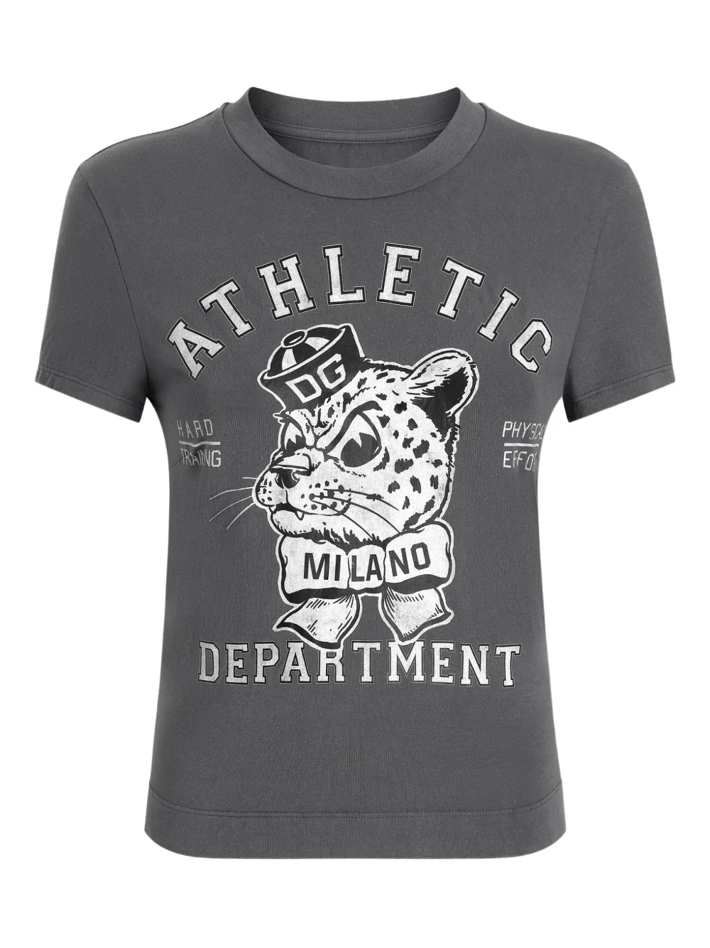 Dolce & Gabbana Graphic-print Cotton T-shirt In Gray
