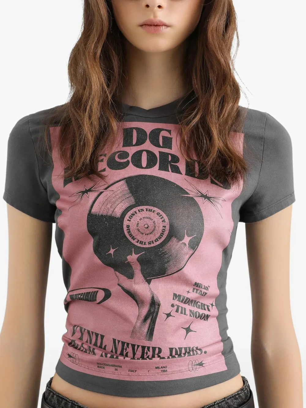 Dolce & Gabbana Katoenen T-shirt met logoprint Grijs