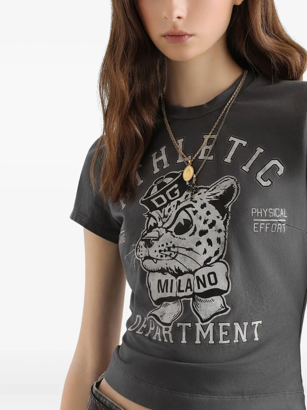 Dolce & Gabbana T-shirt met print Grijs