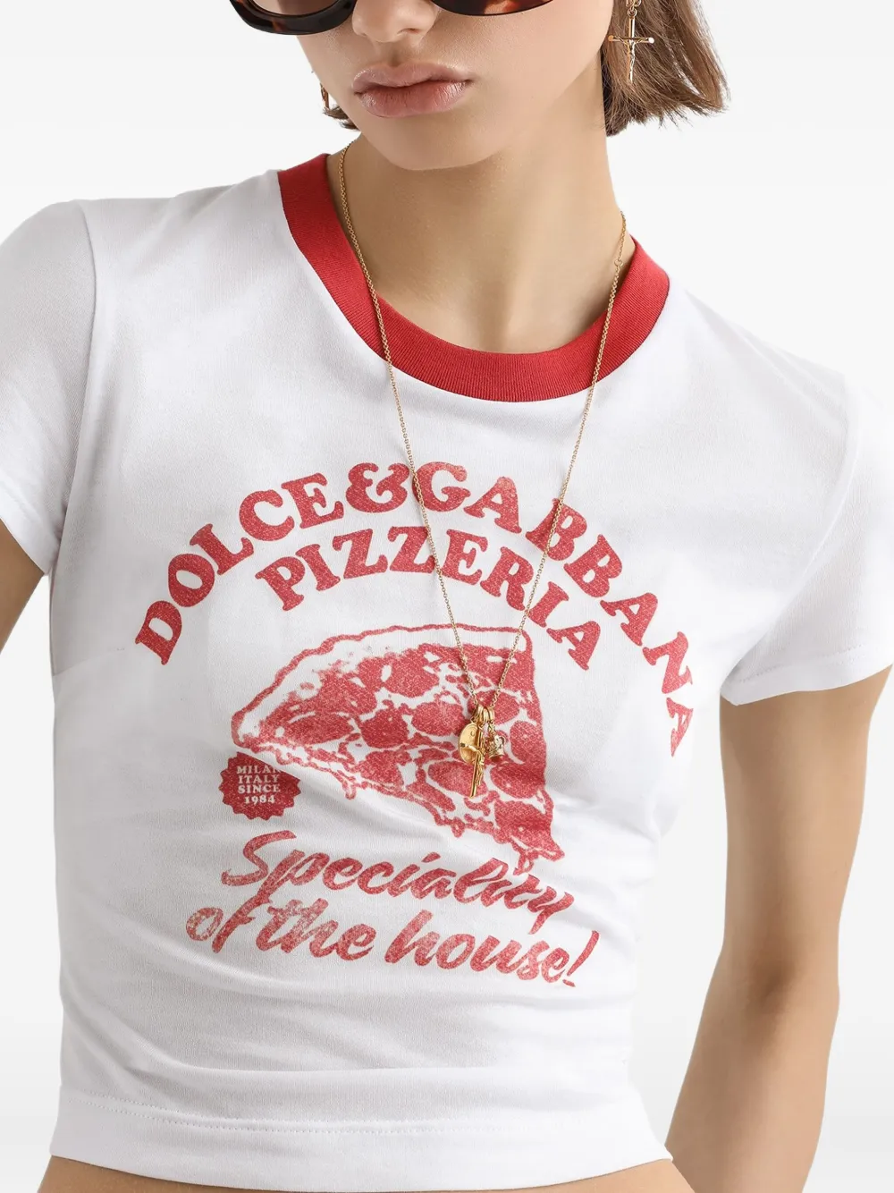 Dolce & Gabbana Katoenen T-shirt met logoprint Wit