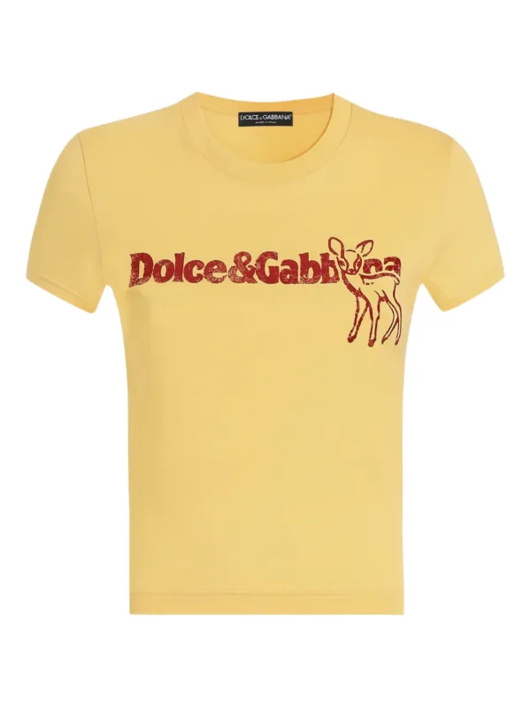Dolce & Gabbana ロゴ刺繍クルーネック Tシャツ 32464755_63729996_600.jpg