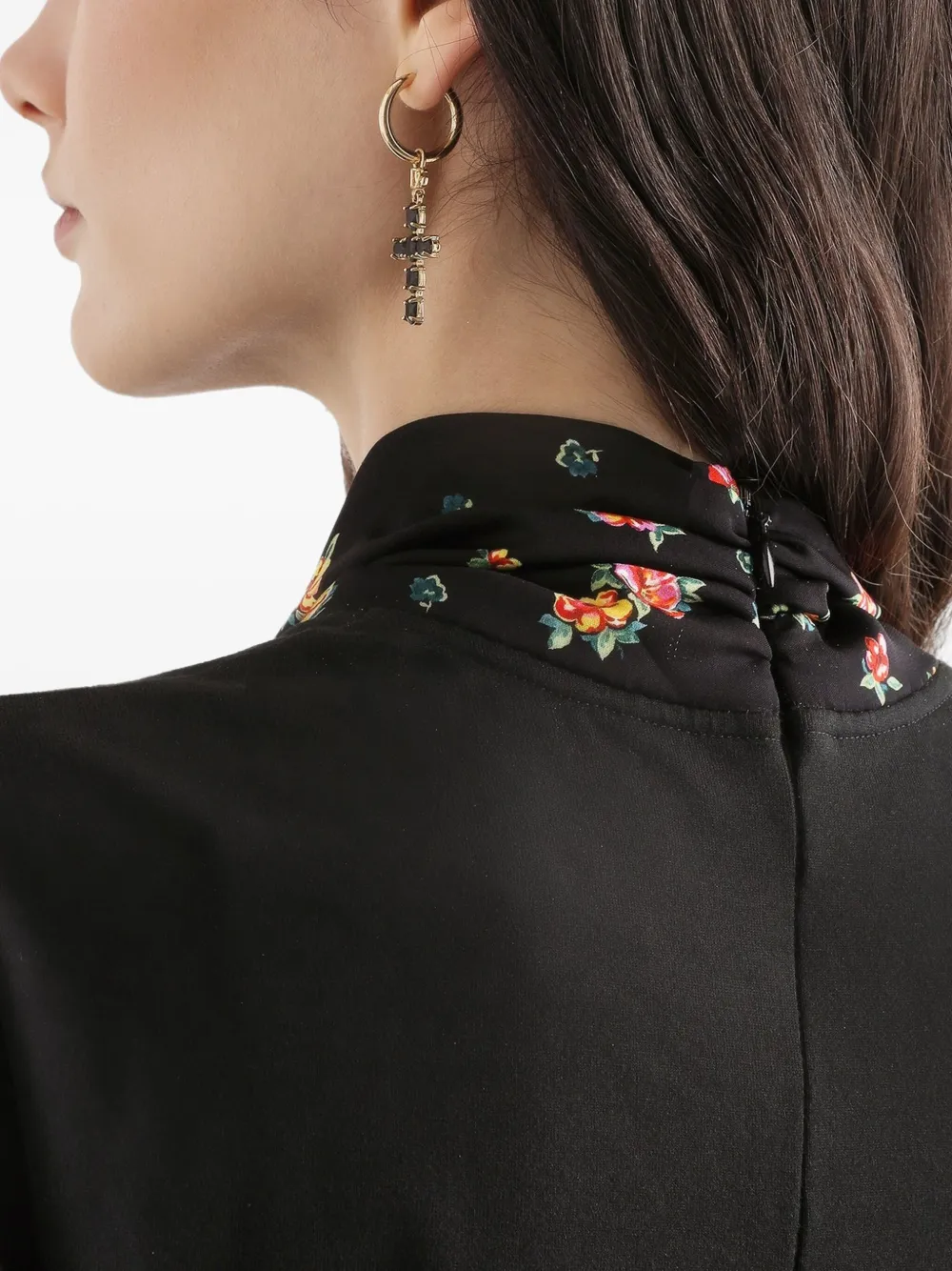 Dolce & Gabbana T-shirt met bloemensjaal Zwart