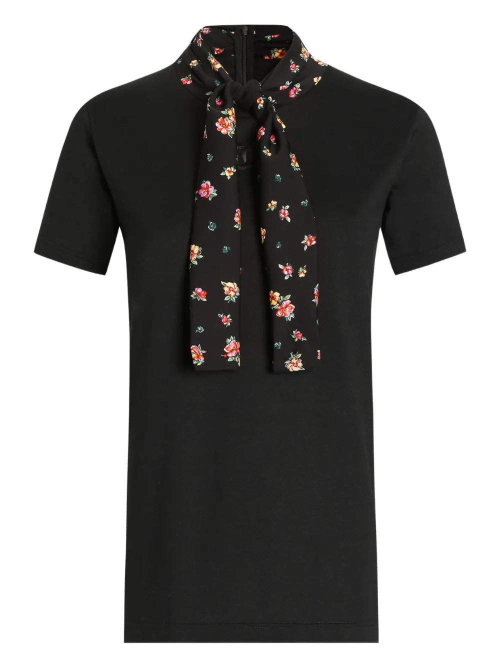 Dolce & Gabbana T-Shirt mit Schal - Schwarz