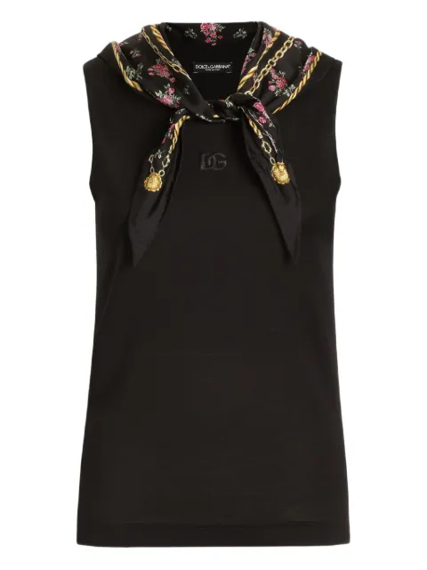 Dolce & Gabbana logo-embroidered tank top