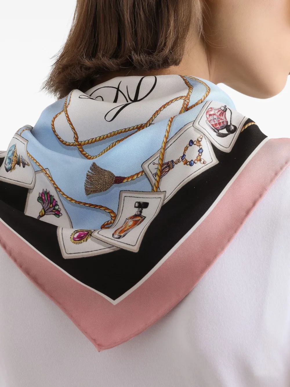 Dolce & Gabbana T-shirt met sjaaldetail Wit