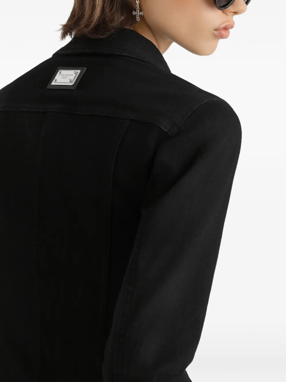 Dolce & Gabbana Denim jack met knopen Zwart
