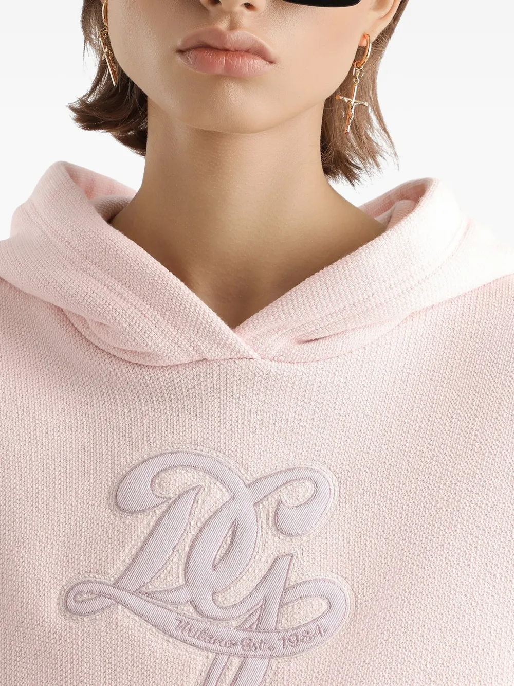 Dolce & Gabbana Hoodie met borduurwerk Roze