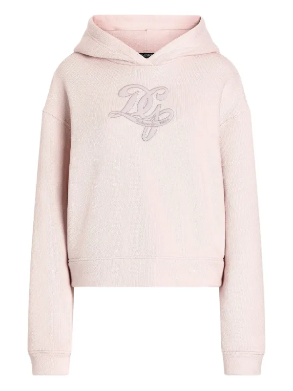Dolce & Gabbana long-sleeve Embroidered Hoodie | Pink | FARFETCH JO