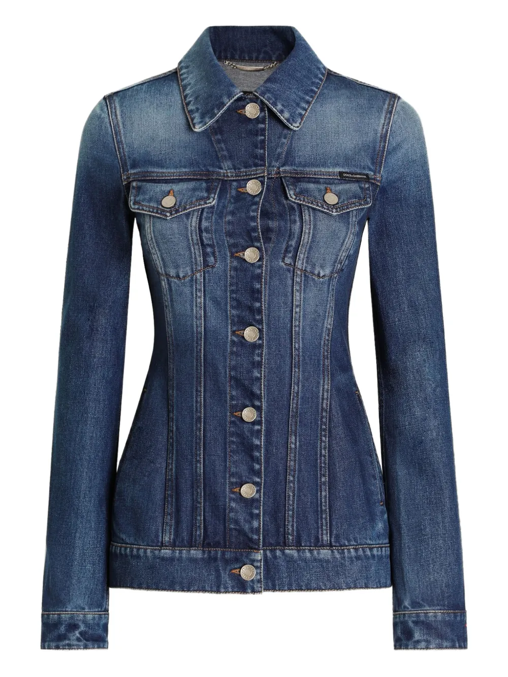 Dolce & Gabbana Giacca denim svasata - Blu