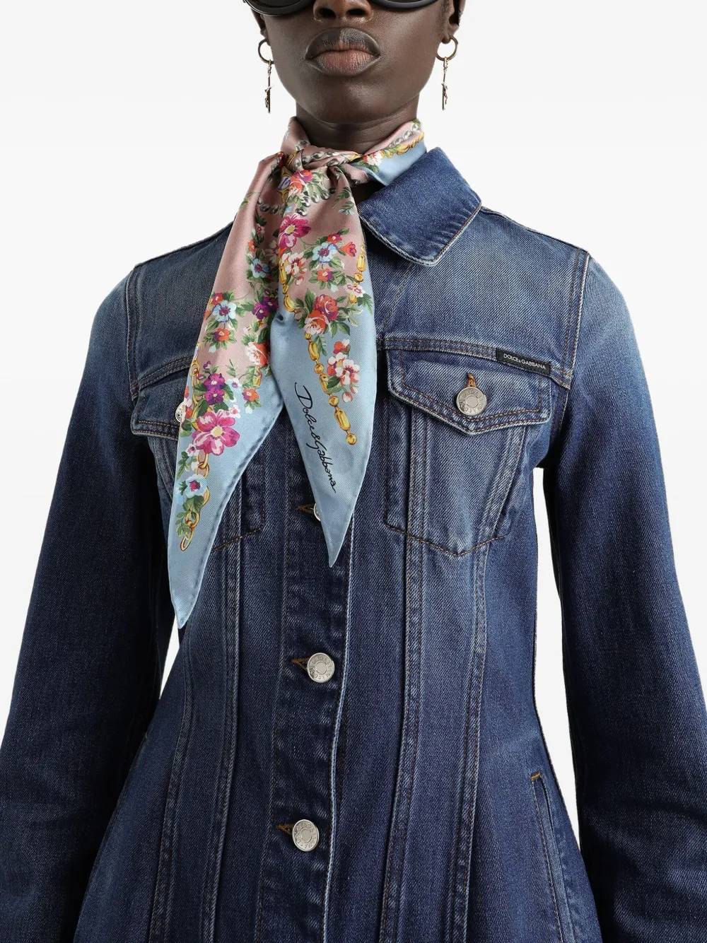 Dolce & Gabbana Denim jack met A-lijn Blauw