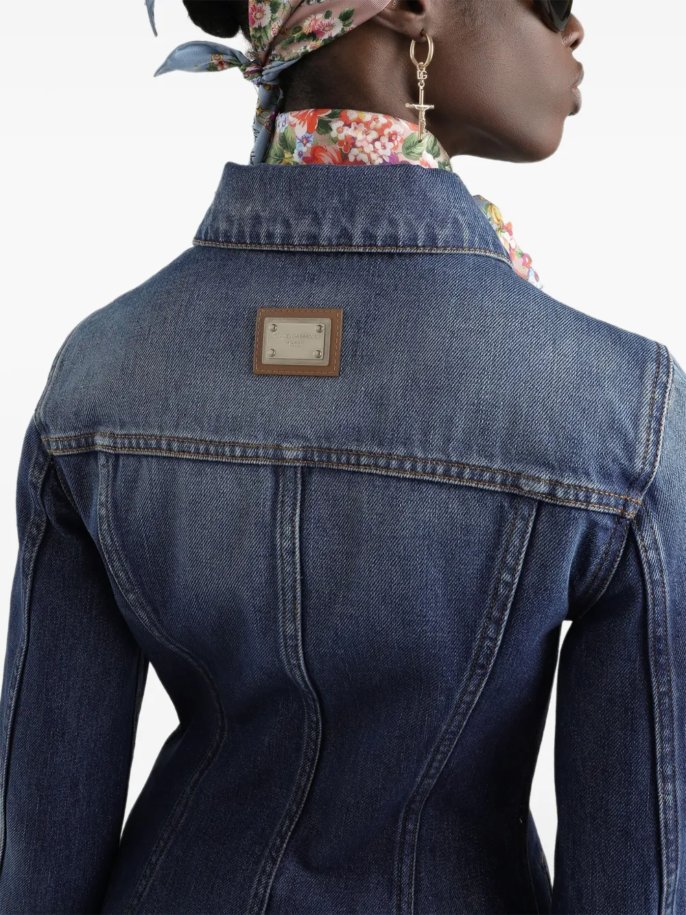 Dolce & Gabbana Denim jack met A-lijn Blauw