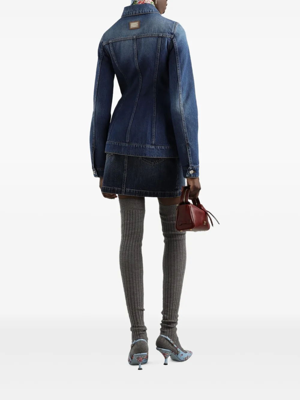 Dolce & Gabbana Denim jack met A-lijn Blauw