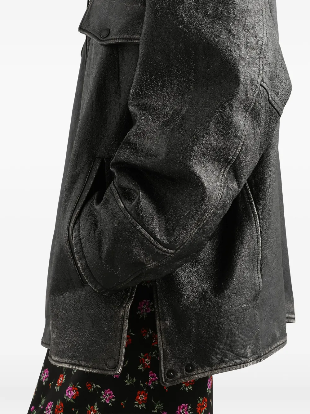 Dolce & Gabbana Leren jas Zwart