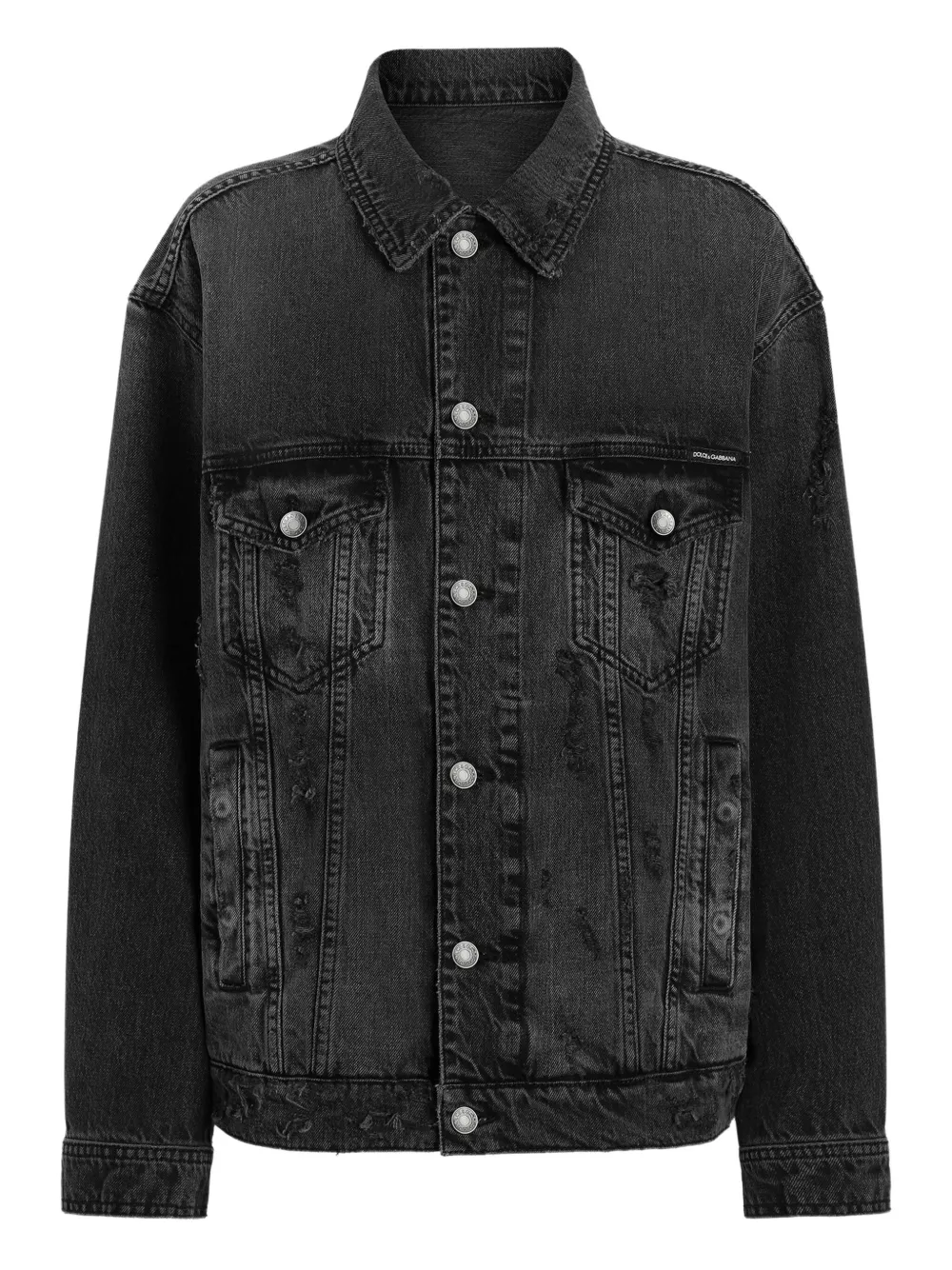 Dolce & Gabbana Geknöpfte Jeansjacke - Schwarz