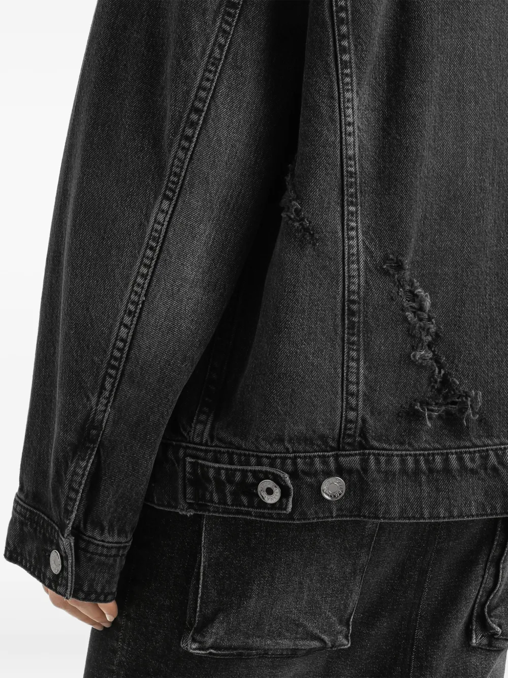 Dolce & Gabbana Denim jack met knopen Zwart