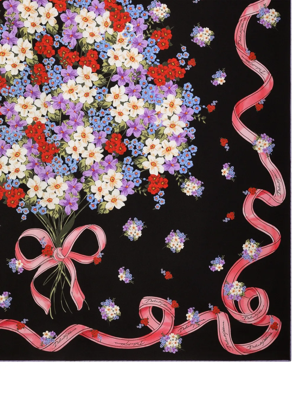 Dolce & Gabbana Sjaal met bloemenprint Zwart