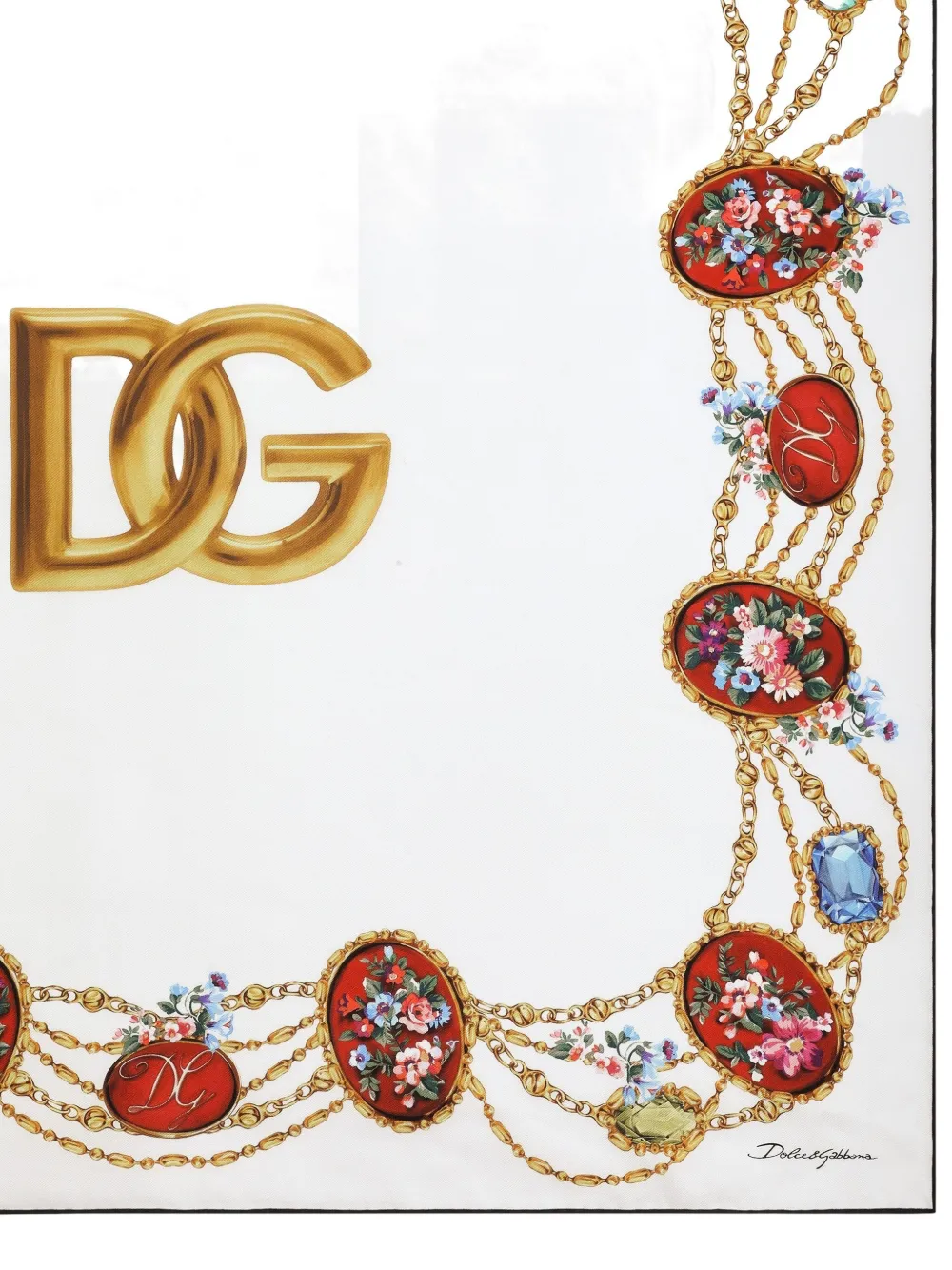 Dolce & Gabbana Sjaal met bloemenprint Wit