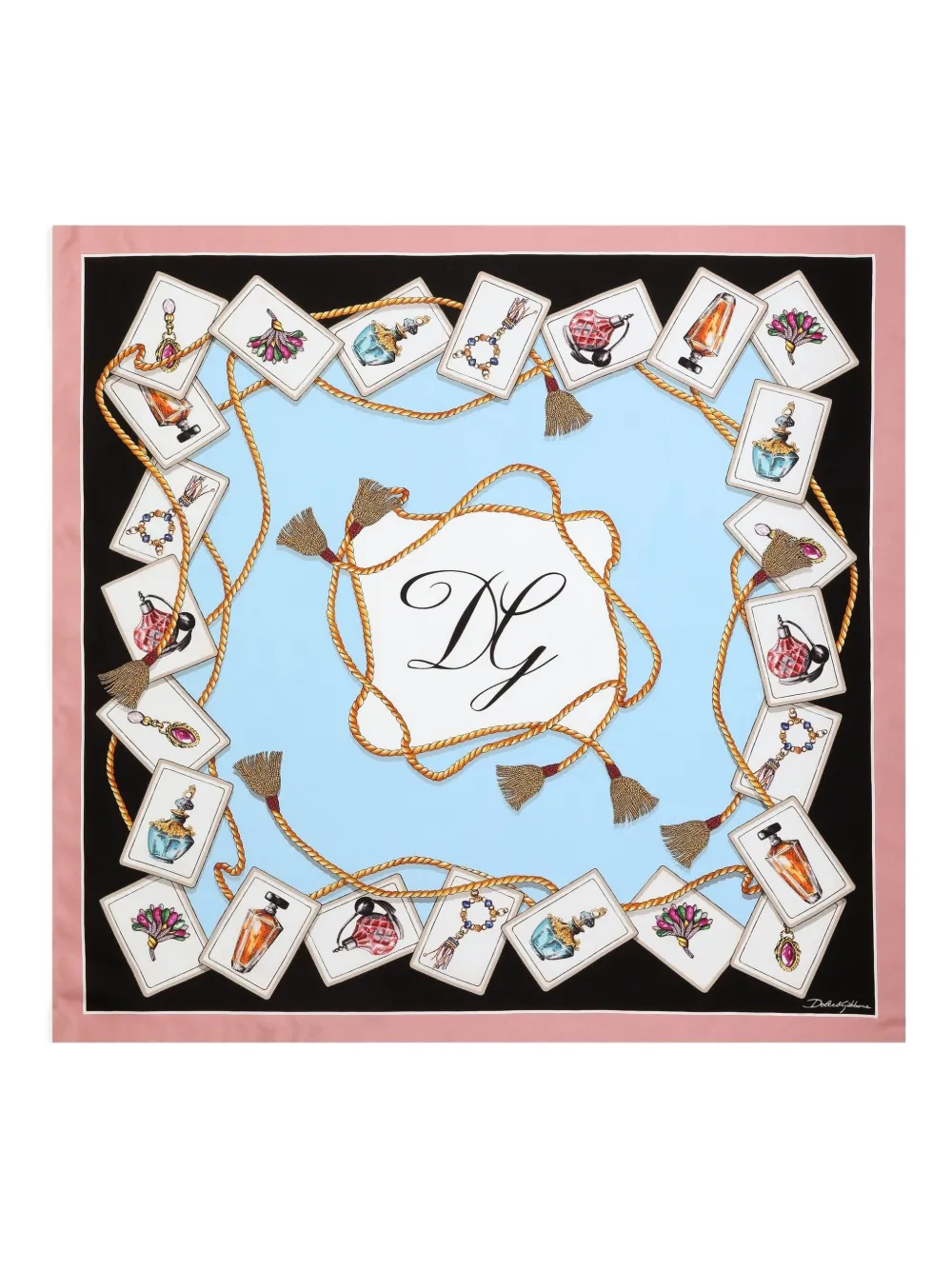 Dolce & Gabbana Foulard con stampa - Blu