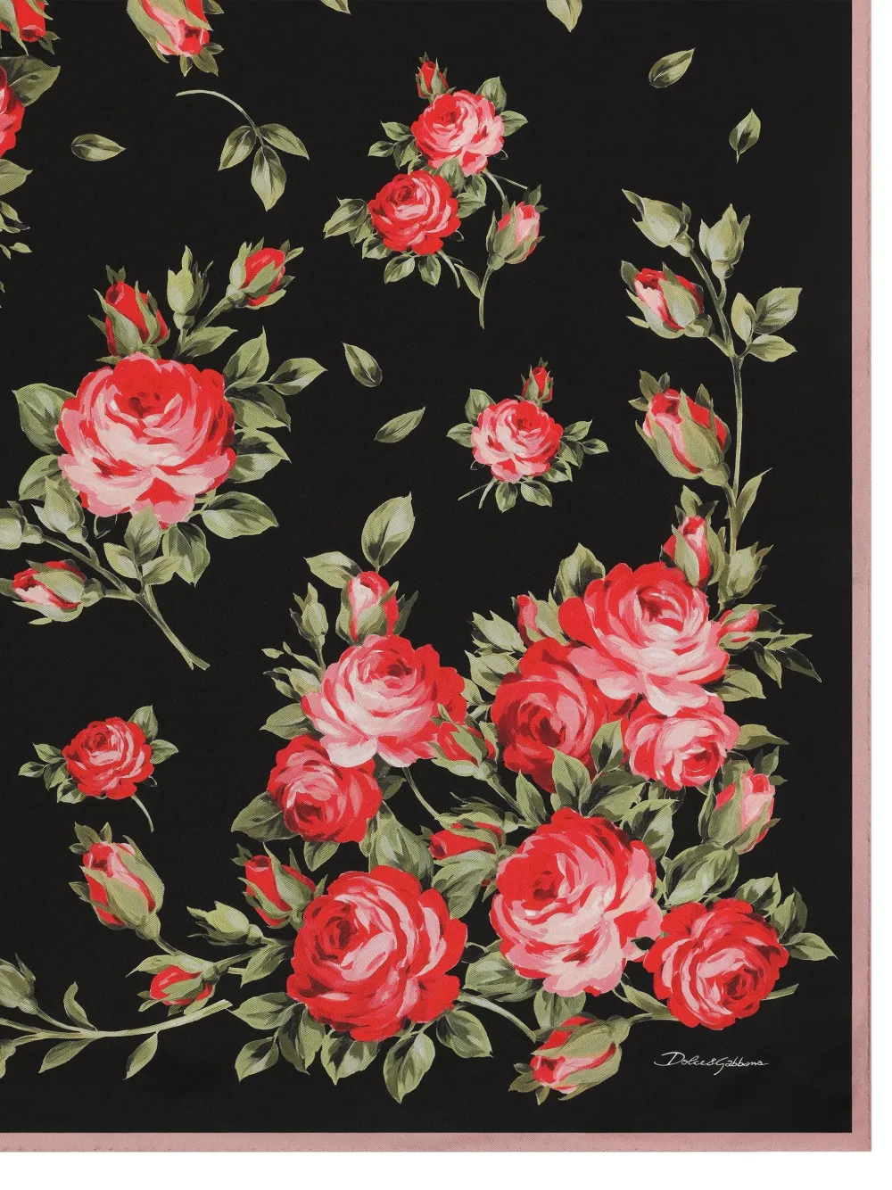 Dolce & Gabbana floral-print scarf - Zwart
