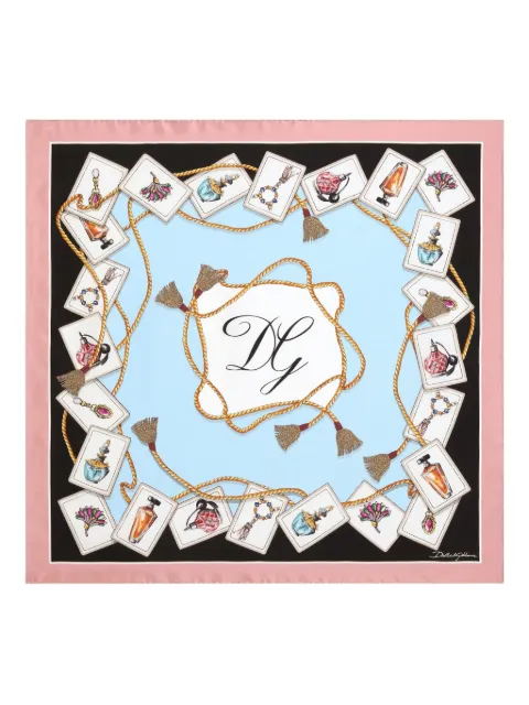 Dolce & Gabbana perfume-print scarf